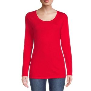 No Boundaries Juniors' Everyday T-Shirt with Long Sleeves